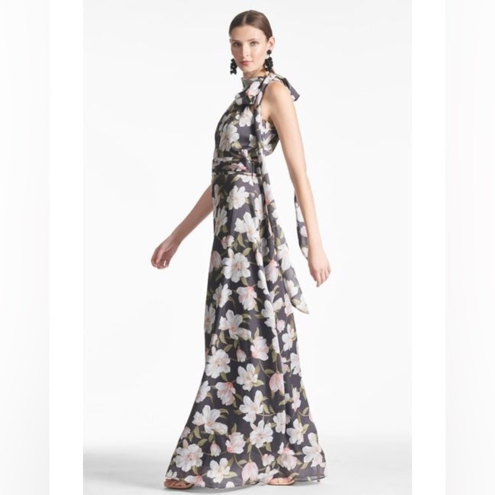 NWT Sachin + Babi Black Floral Maxi Dress